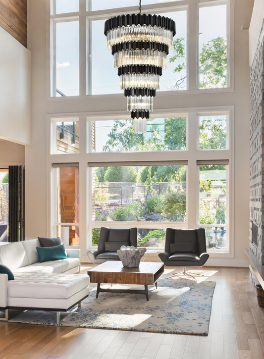 Willow 48 inch Chandelier in Black