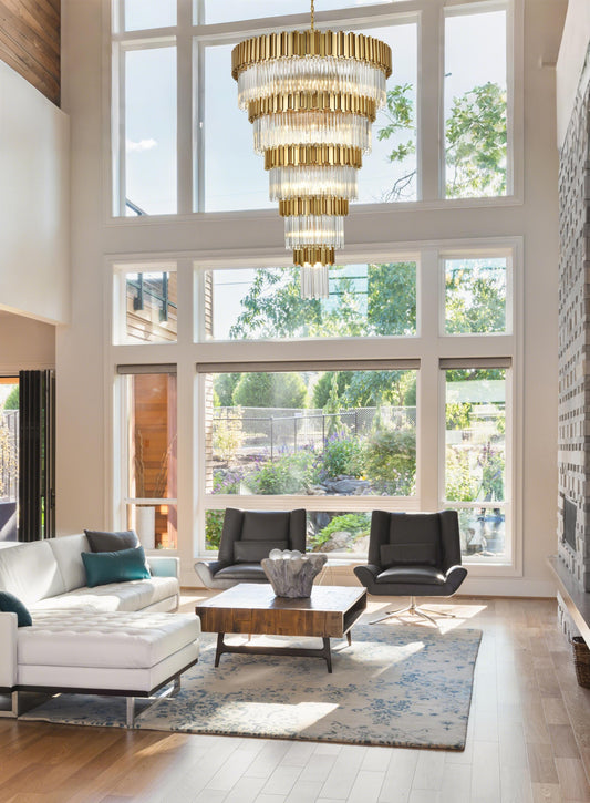 Willow 48 inch Chandelier in Satin Gold