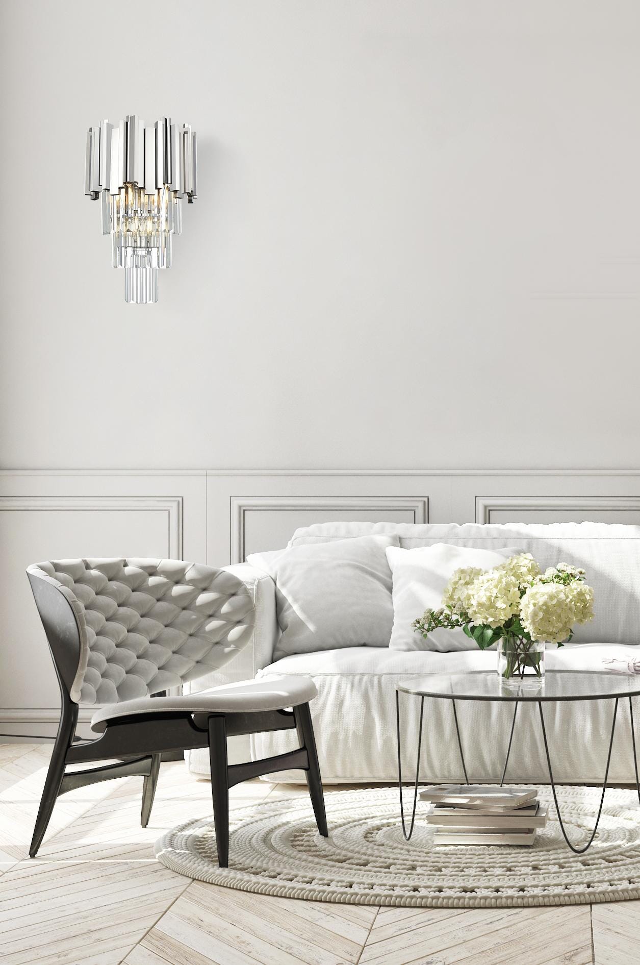 Willow 12 inch Wall Sconce in Chrome