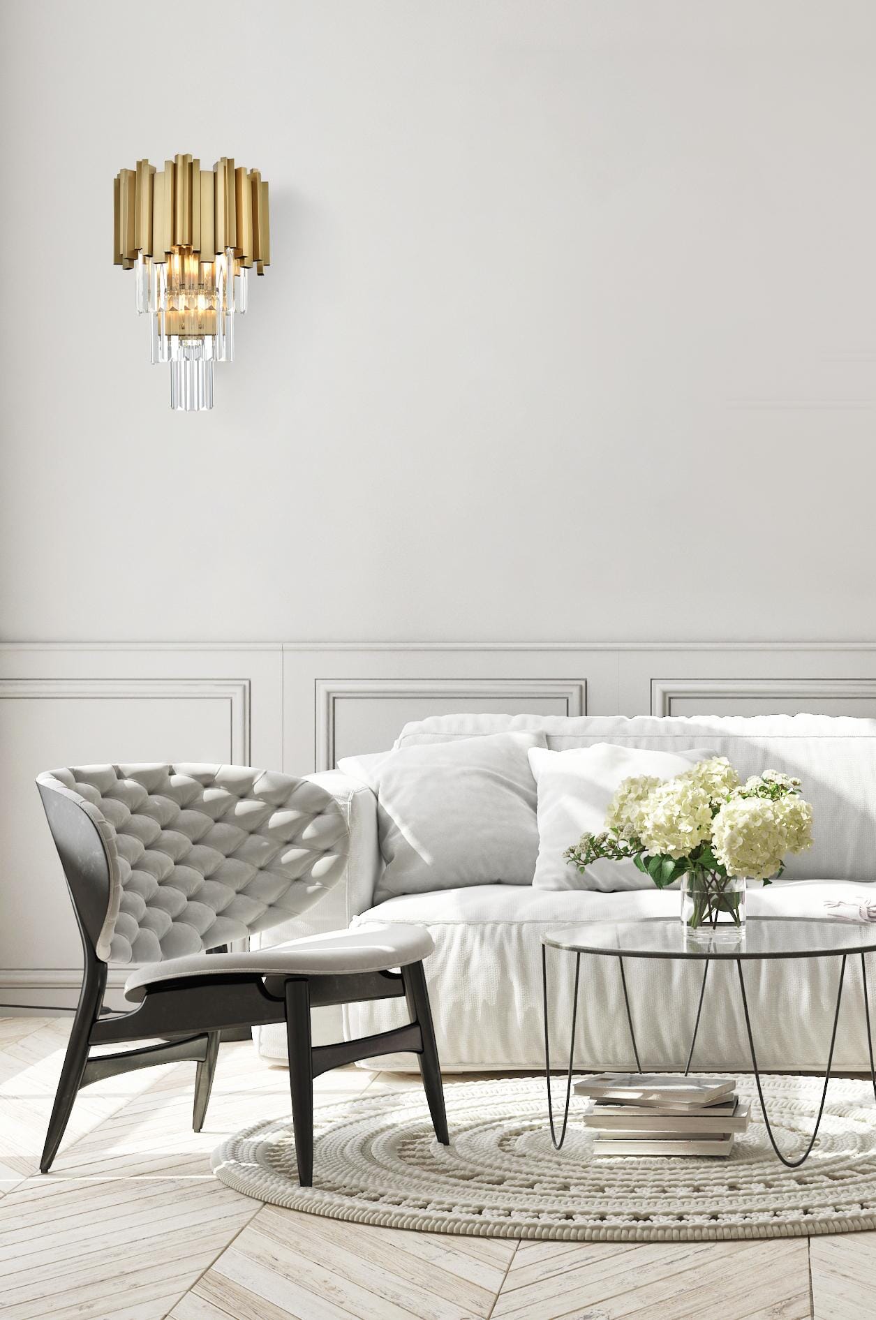 Willow 12 inch Wall Sconce in Satin Gold