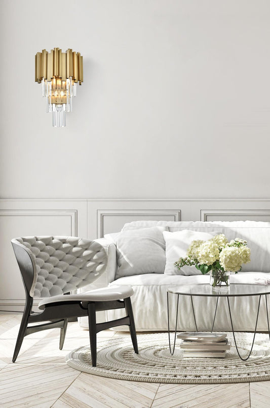 Willow 12 inch Wall Sconce in Satin Gold