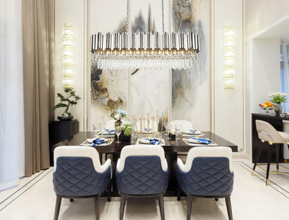 Willow 47 inch Rectangular Chandelier in Chrome