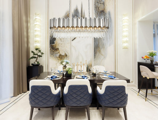 Willow 47 inch Rectangular Chandelier in Chrome