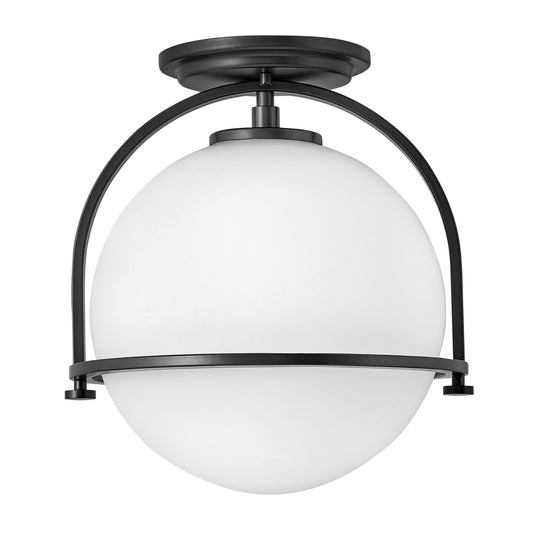 Somerset Small Semi-flush Mount In Black Finish