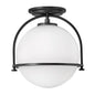 Somerset Small Semi-flush Mount In Black Finish