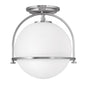 Somerset Small Semi-flush Mount In Brushed Nickel Finish