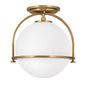 Somerset Small Semi-flush Mount In Light Brass Finish