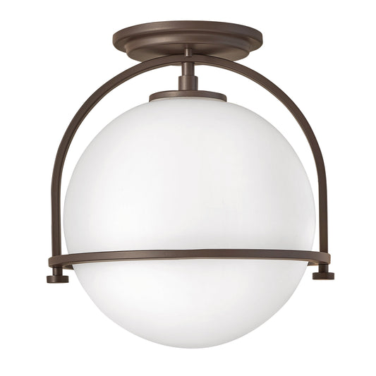 Somerset Small Semi-flush Mount In Dark Bronze Finish