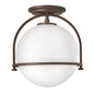 Somerset Small Semi-flush Mount In Dark Bronze Finish