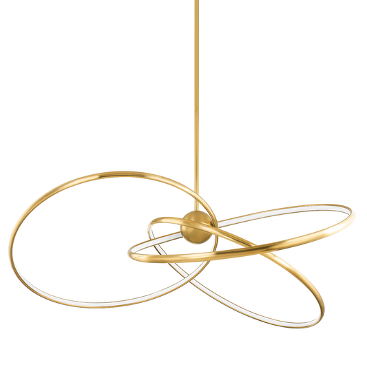 ALULA Chandelier In Vintage Brass Finish