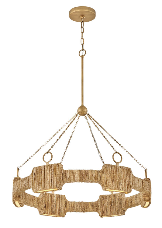 Raffi Medium LED Single Tier Chandelier In Gold Finish