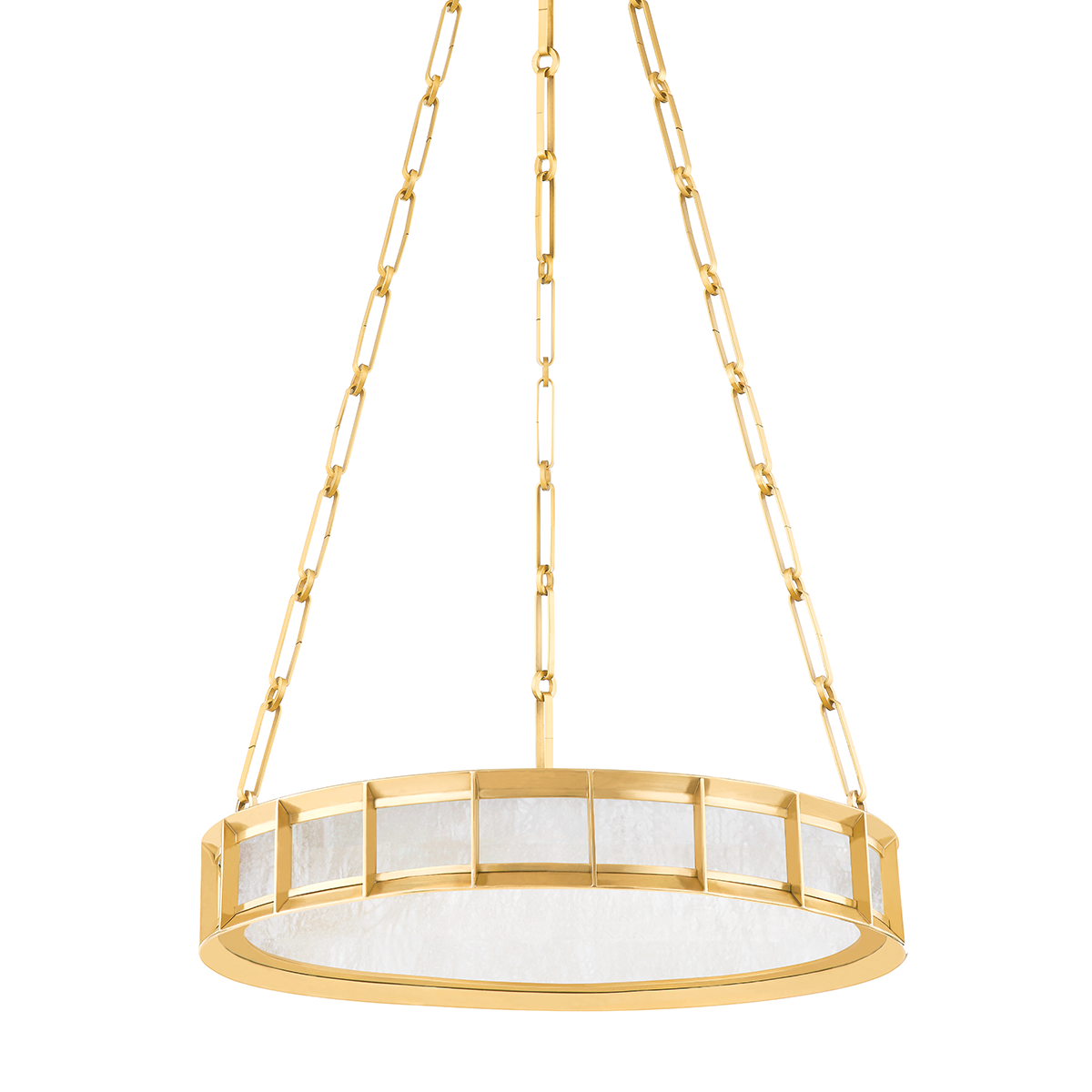 LEDA Chandelier In Vintage Brass Finish