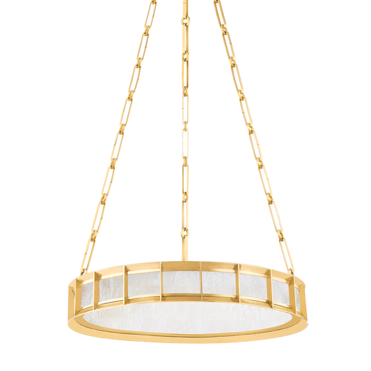 LEDA Chandelier In Vintage Brass Finish