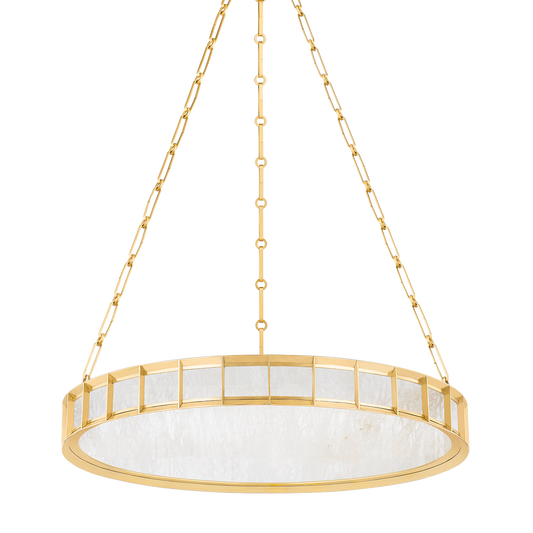 LEDA Chandelier In Vintage Brass Finish