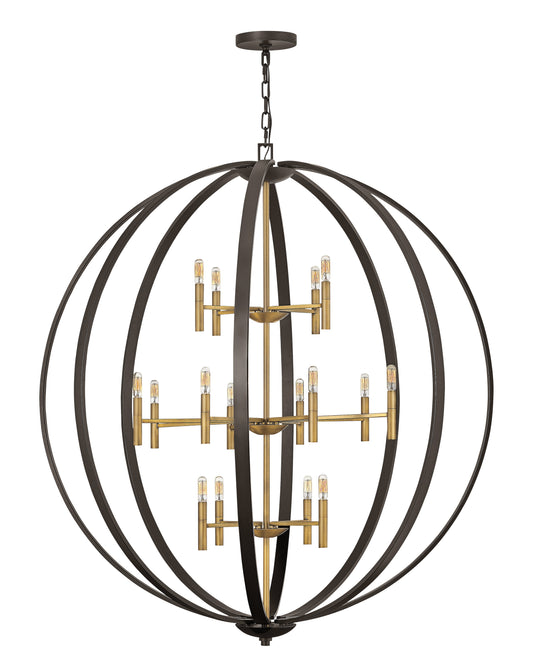 Euclid Extra Large Orb Chandelier In Black Finish