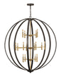 Euclid Extra Large Orb Chandelier In Black Finish
