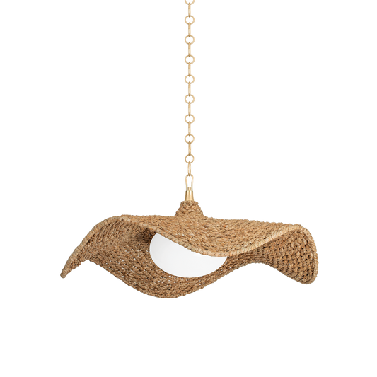LEVENE Pendant In Vintage Gold Leaf Finish