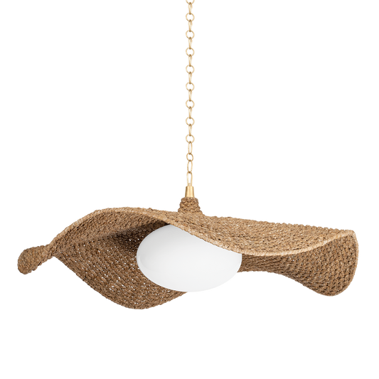 LEVENE Chandelier In Vintage Gold Leaf Finish