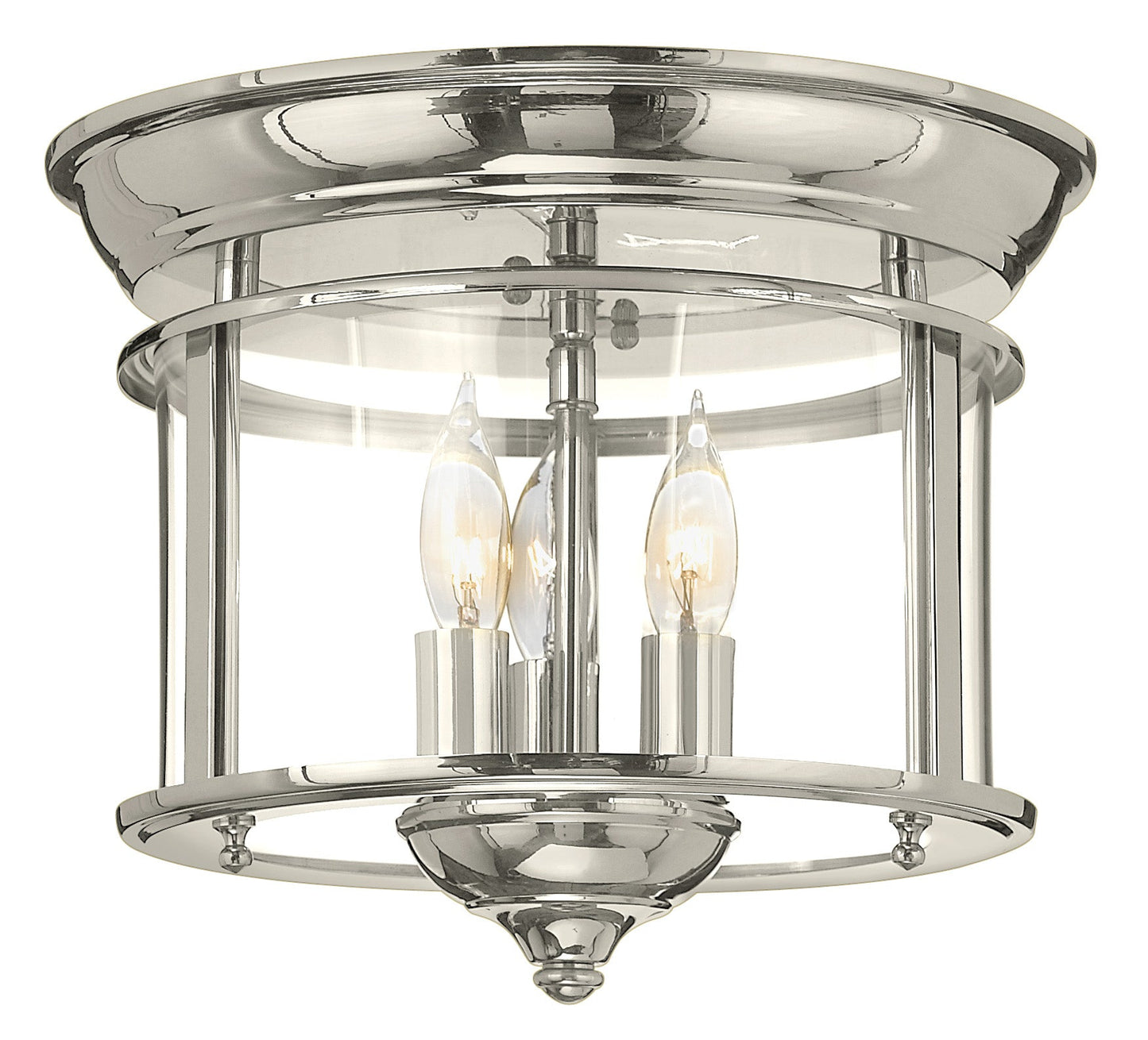 Gentry Small Flush Mount In Polished Nickel Finish