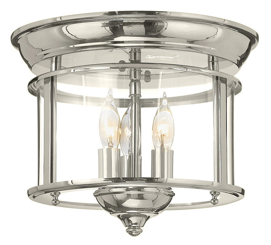 Gentry Small Flush Mount In Polished Nickel Finish