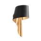 LUCIA Wall Sconce In VINTAGE GOLD LEAF AND SOFT BLACK Finish