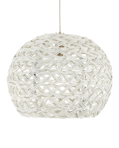 Piero White 3-Light Round Multi-Drop Pendant