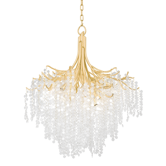 GENOA Chandelier In Gold Leaf Finish