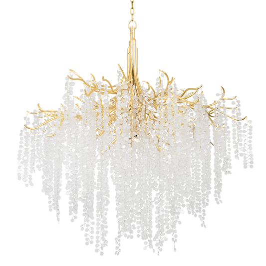 GENOA Chandelier In Gold Leaf Finish