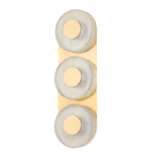 PEARL Wall Sconce In Vintage Brass Finish