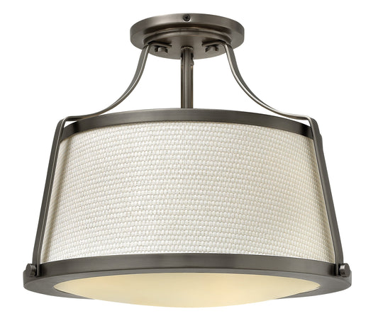 Charlotte Medium Semi-Flush Mount In Brushed Nickel Finish