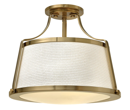 Charlotte Medium Semi-Flush Mount In Gold Finish