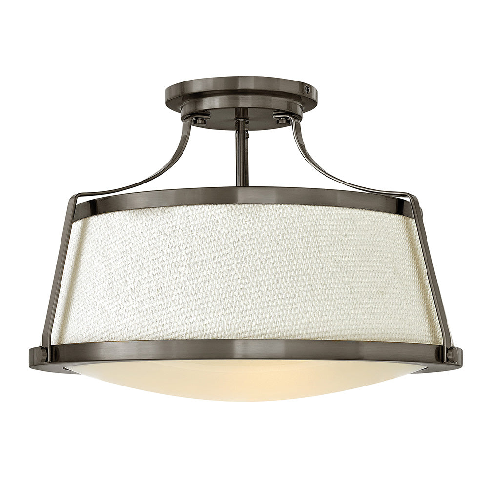 Charlotte Medium Semi-Flush Mount In Brushed Nickel Finish