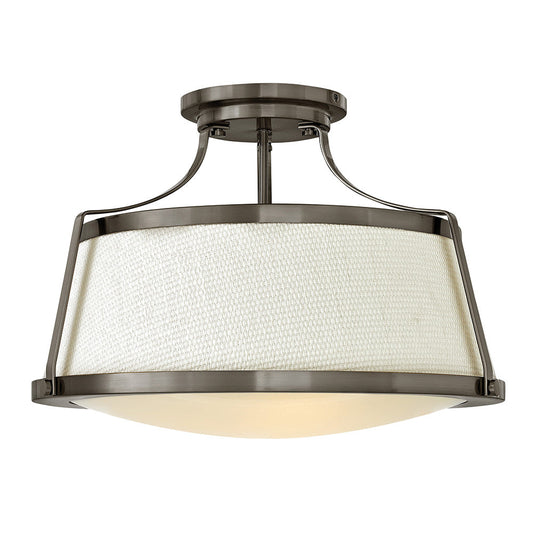 Charlotte Medium Semi-Flush Mount In Brushed Nickel Finish
