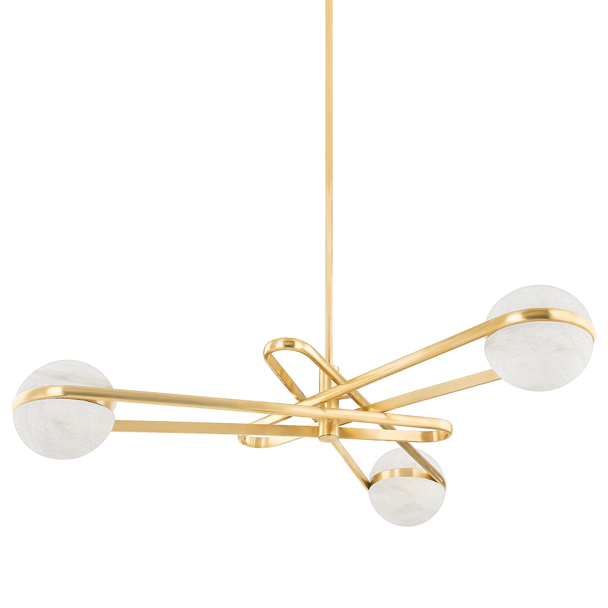KYOMI Chandelier In Vintage Brass Finish
