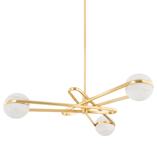 KYOMI Chandelier In Vintage Brass Finish