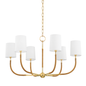 Webson Chandelier with Aged Brass Finish