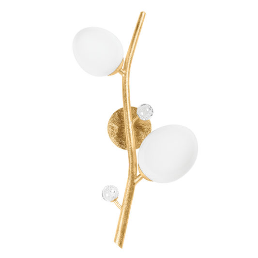 MIRIELLE Wall Sconce In Vintage Gold Leaf Finish