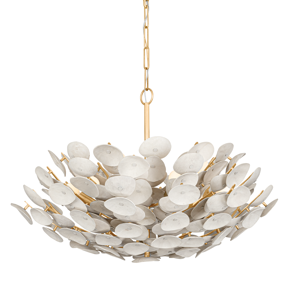 AIMI Chandelier In Vintage Gold Leaf Finish
