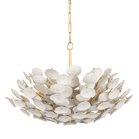 AIMI Chandelier In Vintage Gold Leaf Finish