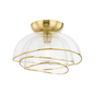 ESME Flush Mount In VINTAGE POLISHED BRASS Finish