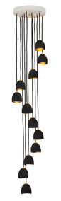 Nula Large Multi Tier Pendant In Black Finish