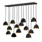 Nula Medium Fourteen Light Linear In Black Finish