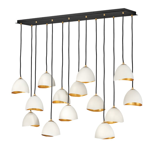 Nula Medium Fourteen Light Linear In White Finish