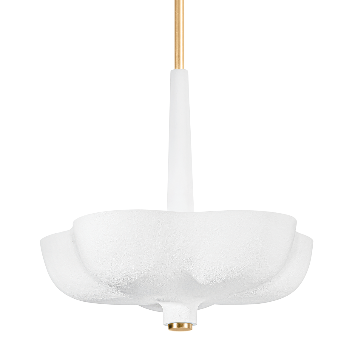 RIMINI Pendant In GOLD LEAF / GESSO WHITE Finish