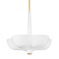 RIMINI Pendant In GOLD LEAF / GESSO WHITE Finish