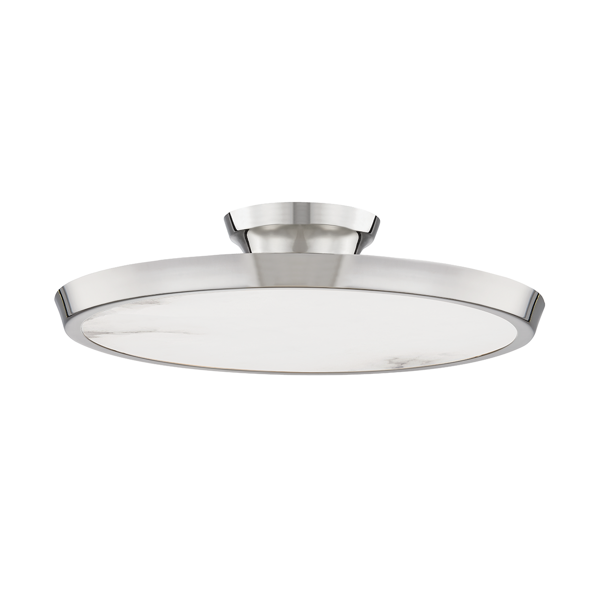 Draper Flush Mount with Polished Nickel Finish