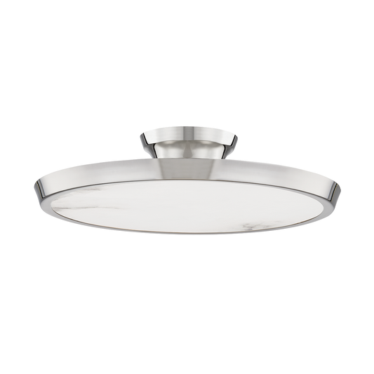 Draper Flush Mount with Polished Nickel Finish
