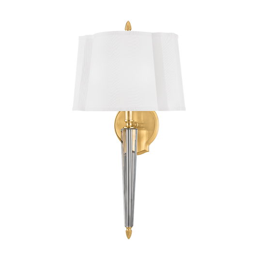 Oyster Bay Wall Sconce with Aged Brass Finish