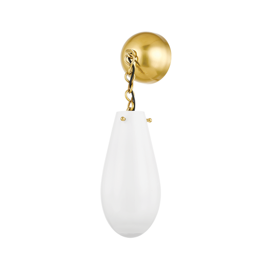 CLARKSTOWN Wall Sconce with Aged Brass Finish