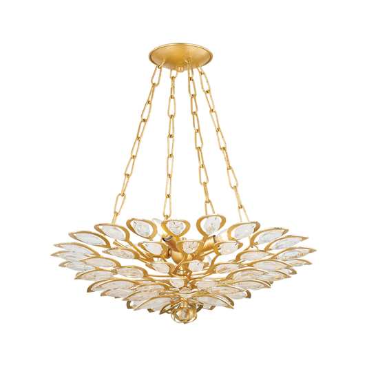 VITTORIA Chandelier In Gold Leaf Finish